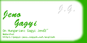 jeno gagyi business card